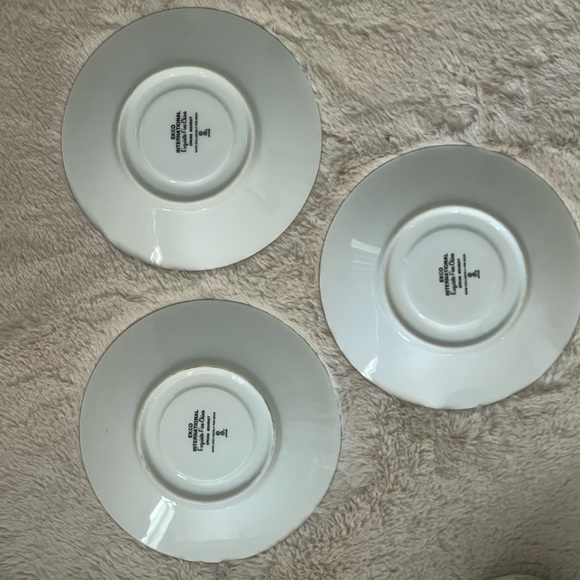 Vintage Ekco International 3 Footed Tea Cups & Saucers SPRING BOUQUET Fine China - Picture 5 of 9